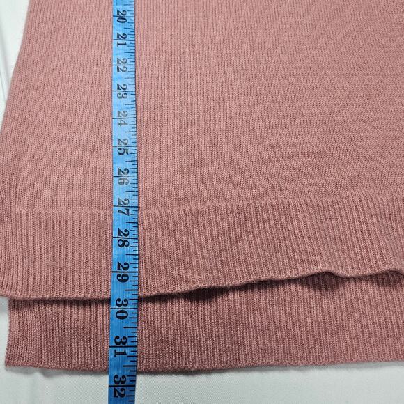 Halogen Wool & Cashmere Mock Turtleneck Sweater Pink Compact Size L - Picture 9 of 10
